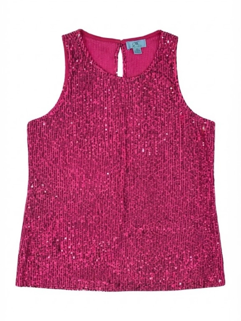 CeCe Fuchsia Sequin Sleeveless Tank Top NWT